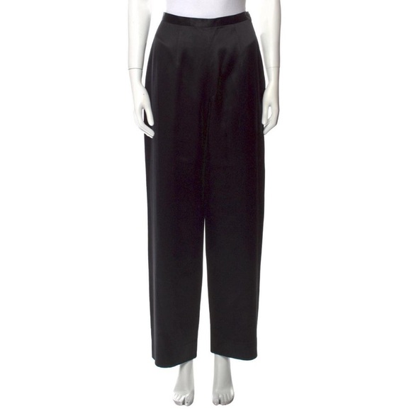 Giorgio Armani Black Silk Blend Trousers - Picture 1 of 5